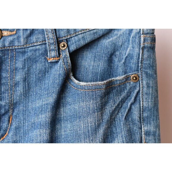 Seven7 Jeans Womens Size 4 Blue Denim Pockets Straight Leg 90s Style - Picture 5 of 14